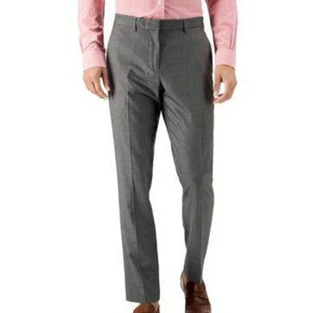 Perry Ellis Portfolio Essentials Dress Pants 36x29 Black Slim Fit Stretch
